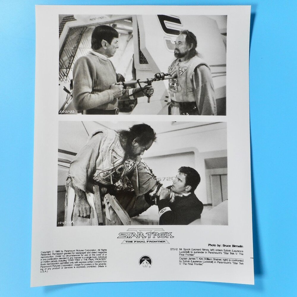 VTG Star Trek V Movie Original Press Photo Leonard Nimoy Sybok William Shatner